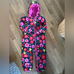 Hanna Andersson Flower Insulated Zip Snow Suit